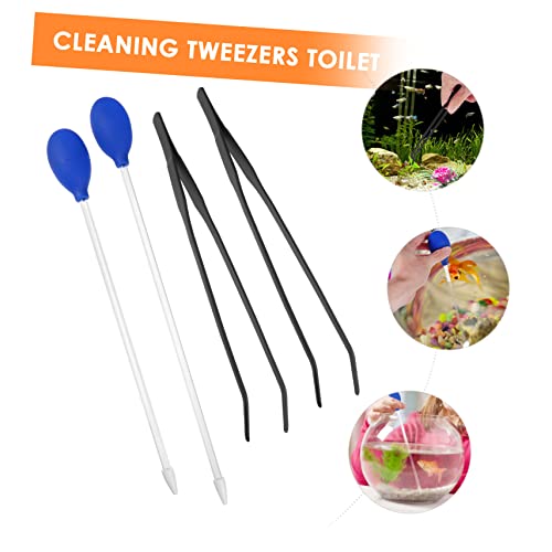 BESPORTBLE 4Pcs Fish Tank Cleaning Tools Aquarium Tweezers and Pipette for Easy Waste Removal and Plant Care and for