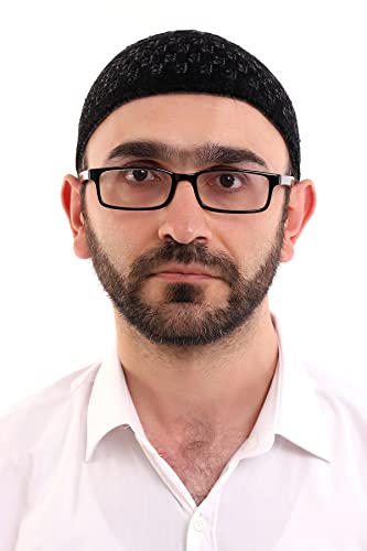 ihvan online Turkish Muslim Winter Velvet Kufi Hats for Men, Taqiya, Takke, Peci, Islamic Caps, Islamic Gifts, Standart Size - color: Black Grey