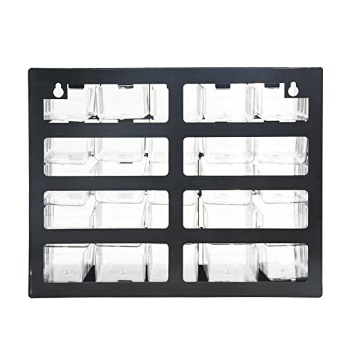Parts Screws Storage Organizer, Plastic Hardware Art Craft Small Tool Parts Component Organizer Drawer Box 25 Drawers (Black)