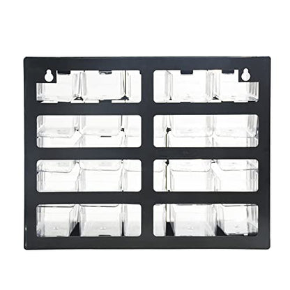 Parts Screws Storage Organizer, Plastic Hardware Art Craft Small Tool Parts Component Organizer Drawer Box 25 Drawers (Black)