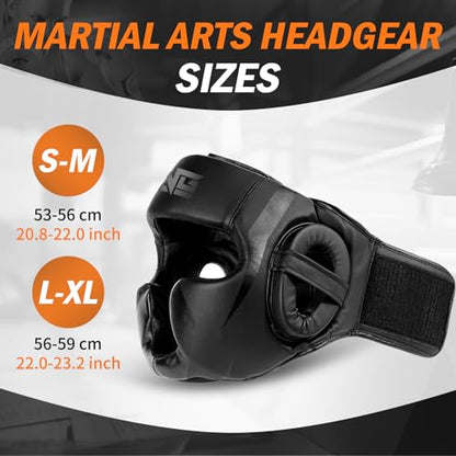 Headgear for Boxing,Martial Arts Headgear,Kickboxing Head Gear for Muay Thai,Grappling, Sparring, Kickboxing, Karate, Taekwondo - size: Medium
