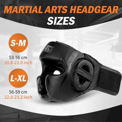 Headgear for Boxing,Martial Arts Headgear,Kickboxing Head Gear for Muay Thai,Grappling, Sparring, Kickboxing, Karate, Taekwondo - size: Medium