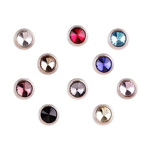 Joyci 10-Pack Women Shirt Brooch Buckle Lapel Pins Neckline Safety - color: Diamond