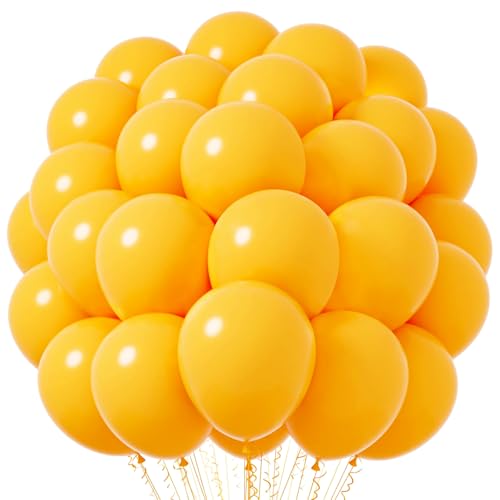 Voircoloria 66pcs Lemon Yellow Mustard Yellow Latex Party Balloons, 12inch - color: 35 Lemon Yellow, size: 12 inch - 66pcs