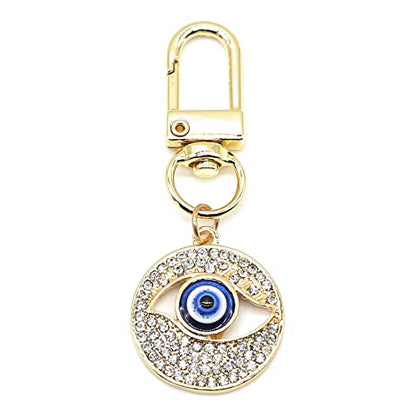 Evil Eye Keychains Car Key Ring Bag Purse Charm for Women Men - Good Luck Amulet Protection - color: I