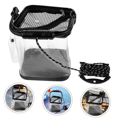 Foldable Thick Fish Storage Bucket Practical Live Fish Container with Durable Mesh Design Easy to Clean Fishing Barrel for Outdoor Fishing Activities