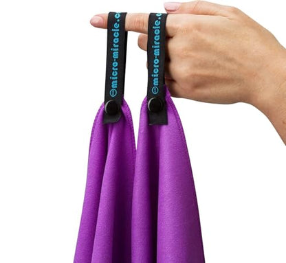 XL 여행용 타월 - 2in1 대형 빠른 건조 엑스트라 소프트 극세사, 13가지 색상, 체육관, 수영 연습, 여행, 배낭여행, 캠핑, RV, 해변, 비상 가방, 기숙사, 작은 집, 밴 또는 캠핑카용 경량 - color: 퍼플.