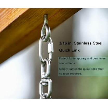 Punching Bag Chain, 304 Stainless Steel Chain & Swivel with Quick Connection Links for Heavy Bag, Boxing Bag