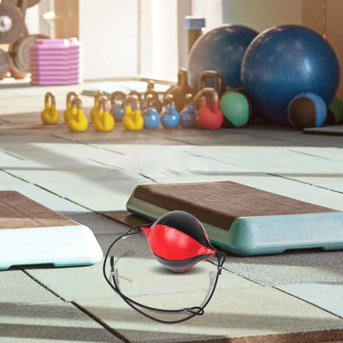 PRETYZOOM Double End Boxing Speed Ball Red Black Hanging Reflex Training Punching Bag for Home Boxing Exercise Equipment