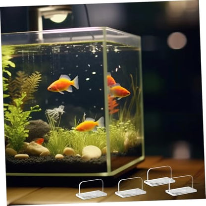Abaodam 4Pcs Acrylic Replacement Handles for Aquariums Lid Easy Adhesive Fish Tank Cover Parts Durable and Transparent Simple Installation No Drilling Required