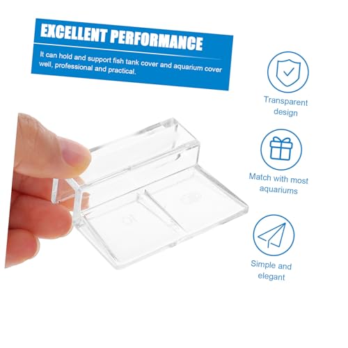 TOYANDONA 4pcs Sturdy Aquarium Lid Holders Easy to Install Fish Tank Cover Bracket for Tanks Acrylic Support Racks for Aquariums