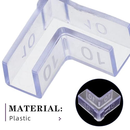 Ipetboom 25pcs Aquarium Glass Corner Protectors 10mm L-Shaped Edge Guards Fish Tank Safety Bumpers and Furniture Protection