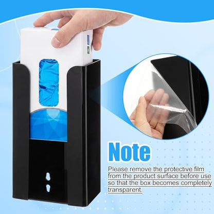 Weysat 2 Pcs Acrylic Glove Box Holder Dispenser Glove Holder for Wall Mount Acrylic Rack Wall Floating Mask Dispenser for Medical Latex Rubber Disposable Mitten Boxes (Black,Vertical Style) - color: Black, style: Vertical Style