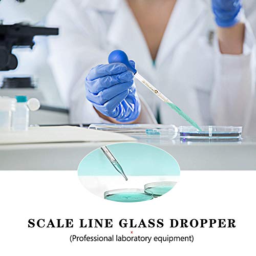 4 Pieces Glass Pipette 10ml 5ml Glass Graduated Pipettes Dropper with Big Rubber Cap Dropping Lab Pipette Transfer for Liquid Essential Oil - style: 4 Pieces
