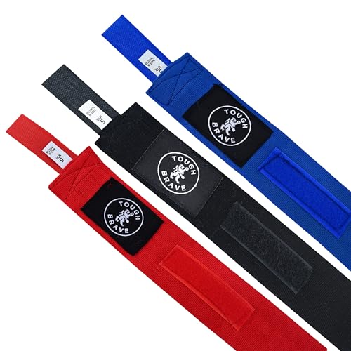 Boxing Hand Wraps 4-Pack for Men & Women | 196" (5m) Elastic Hand Wraps for Boxing, MMA & Muay Thai | Wrist Protection, Knuckle Support, Breathable Cotton