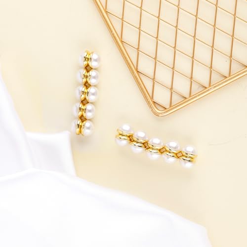 NQEUEPN 10pcs Veil Weights Strong Magnetic Pearl Pins for Hijab, Clothes, Scarves, Niqab - Beautiful Wedding Double Sided Magnets for Women Girls
