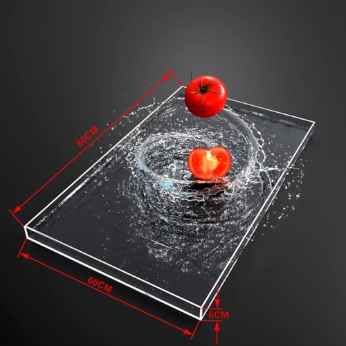 Acrylic Shallow Sink Tray Photography Display Cabinet Low Water Tank Storage Box (80x60x6cm/31x24x2in) - size: 80x60x6cm/31x24x2in