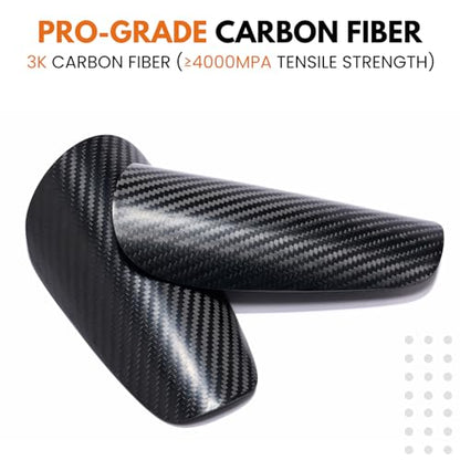 Soccer Shin Guards - Carbon Fiber Shin Pads with Portable Carrying Case for Men, Women, Youths, Kids, Size L M S - size: Large