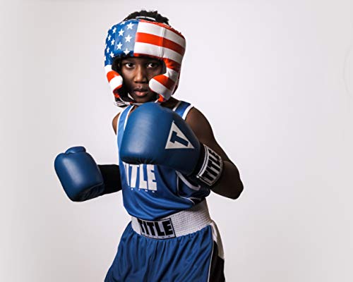 Title Boxing Amateur Competition Headgear (w/Cheeks) - Boxing Headgear, MMA Headgear, Sparring Gear, Headgear Boxing Sparring, Boxing Head Gear, Sparring Headgear, Muay Thai Headgear - color: USA, size: Small