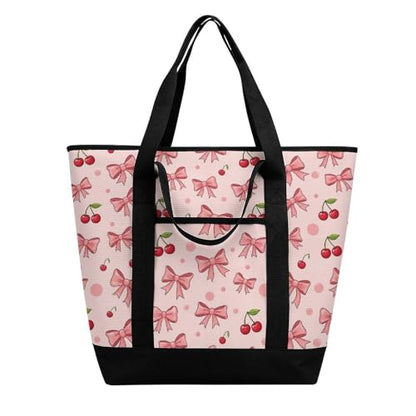 SWEET TANG Cooler Bag Insulated for Travel, Bow Cherry Pink Food Delivery Cooler Bag for Beach, Travel, Picnics - color: Pattern 83