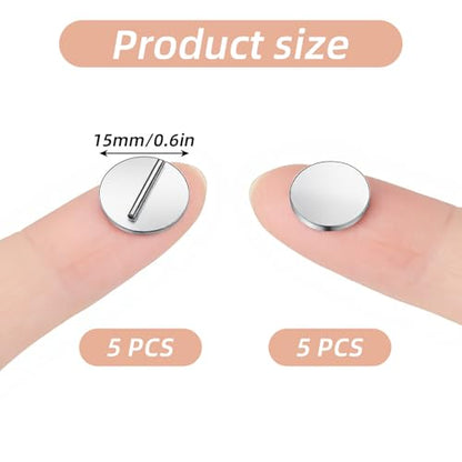 5 Pairs Invisible Magnetic Brooch Pin Converter Mini Magnetic Clasps for Clothing Metal Pin Backs Magnet Metal Lapel Pins Brooch Holder Converter for Hijab Scarf Shawl Thin Fabric