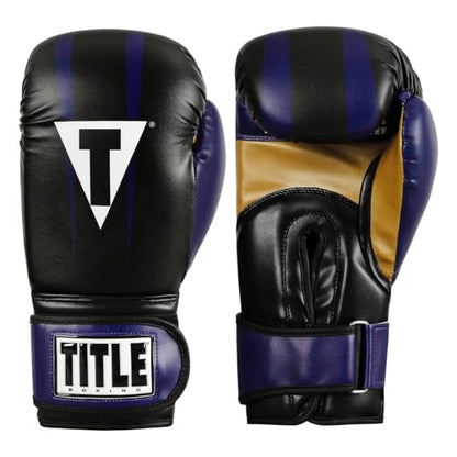 Title Boxing World Bag Boxing Gloves - color: Purple/Black/Gold, size: 14 oz