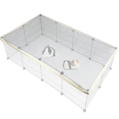 Cage Cover, Ventilated Mesh Top for C&C Midwest Guinea Pig Cage, Breathable & Escape-Proof Small Animal Enclosure Lid with Secure Clips for Rabbits（Not Include cage） (24inx47in Cage Cover) - color: 24inx47in Cage Cover