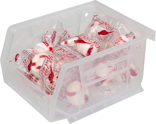 Akro-Mils 30210 AkroBins Plastic Storage Bins, 5"x4"x3", Clear, 24-Pack | Space-Saving Stackable Bins for Garage, Pantry, Craft Organization - color: Clear