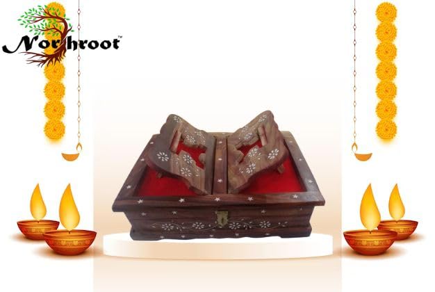 Wooden Rehal Box,Wooden Decor Holy Book Stand Box for Reading Quran, Geeta, Guru Granth Sahib, Bibil (Brown)