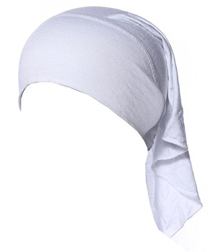 4 X Womens Muslim Mini Inner Hijab Caps Underscarf - color: Beige+w+camel+cornflowerblue