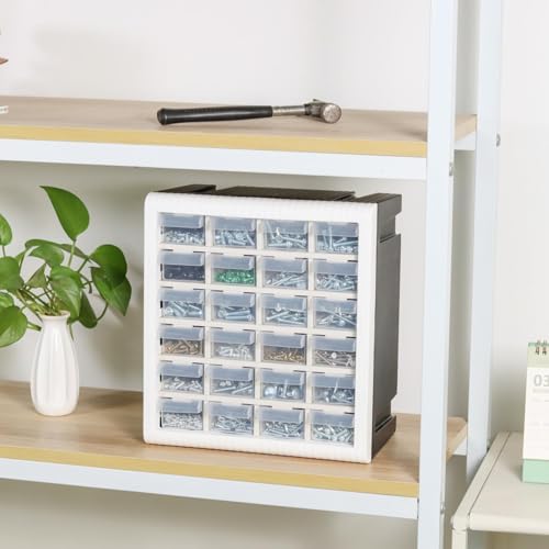 Gonice Craft Cabinet Organizer, 24 Drawer Plastic Parts Cabinet, Tool Storage Box for Screws, Nuts and Small Parts - style: screw organizer