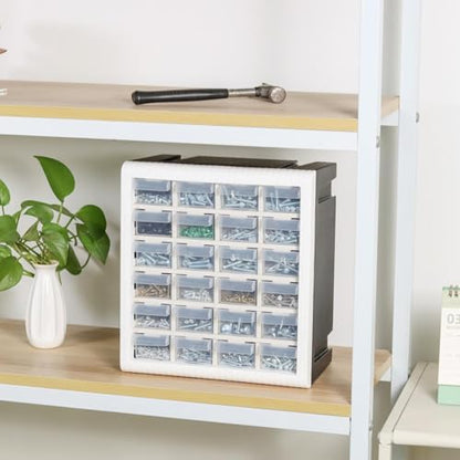 Gonice Craft Cabinet Organizer, 24 Drawer Plastic Parts Cabinet, Tool Storage Box for Screws, Nuts and Small Parts - style: screw organizer