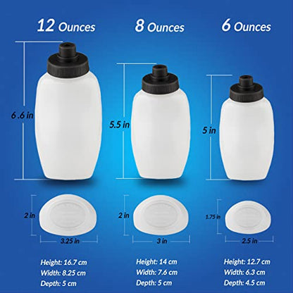 Fitletic Running Water Bottle Pair 6, 8, 12 Oz (V2) | Replacement Bottle | Hydration Bottle - size: 8 oz