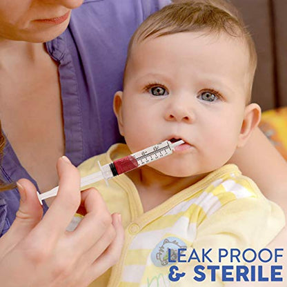 Care Touch 15 Pack 10ml Oral Syringes with Luer Slip Tip - Disposable 10cc Syringe Without Needle - Liquid Medicine Syringes for Children, Babies, Infants and Pets - Single-Wrapped and Leak Resistant