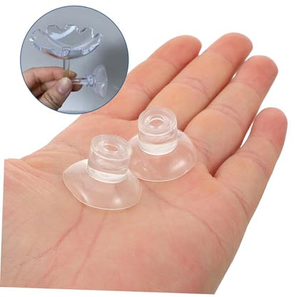 VICASKY 50pcs Aquarium Feeder Transparent Fish Tank Cups for Easy Installation of Feeding Bowls and Dishes for Shrimp and Aquatic Plants - size: 3.00X3.00X1.50CM