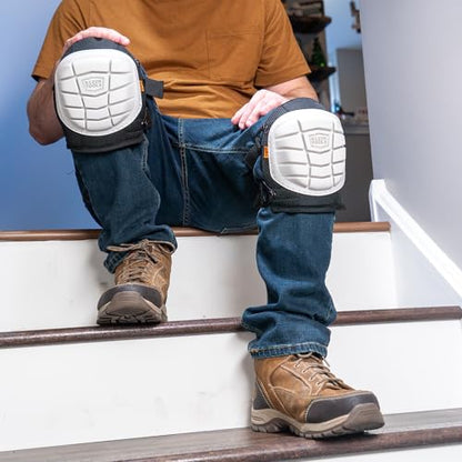 KLEIN TOOLS 60849 Non-Marring Knee Pads for Work, Construction, Tile, Flooring, for Men and Women, Lightweight Gel and Foam Padding, One Size - size: Non-Marring Lightweight