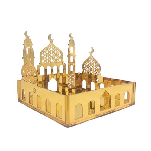 Ramadan Eid Mubarak Favor Box, Ramadan Mubarak Storage Box, Square Candy Ramadan Box for Eid Party Decoration Supplies Snack Sugar Chocolate