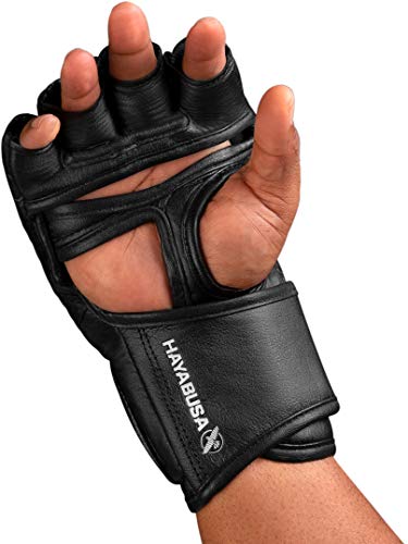 Hayabusa T3 4oz Pro Style MMA Gloves for Men and Women - color: Black, size: Large