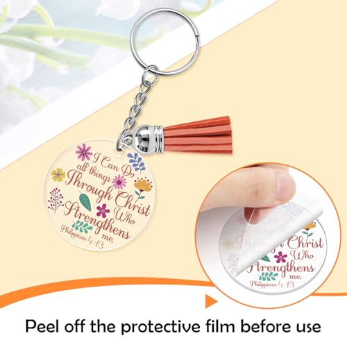Xiahuyu Christian Gifts for Women Unique 8 Pcs Bible Verse Keychains Inspirational Religious Gifts for Women for Birthday Graduation Mothers Day Thanksgiving Easter Christmas Spiritual Gift for Her