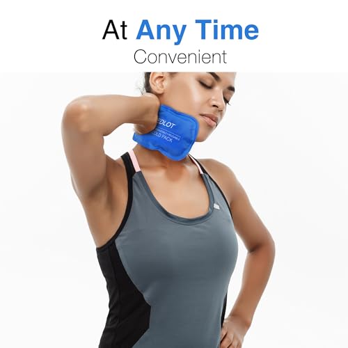LotFancy Gel Ice Packs, 2pc Reusable Hot Cold Pack for Therapy, Heating Cooling Gel Pad, Pain Relief for Face, Head, TMJ, Wisdom Teeth, Oral Facial Surgery, Sport Injuries, Migraine, Muscle Joint - style: 7.5 x 3.75in (2 Pack for Face Wrap)