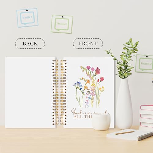 Christian Notebook, God Is Good All the Time Bible Verse Journal, Wildflower Religious Scripture Spiral Notebook, Christian Gifts for Women, Prayer Journal for Woman, 5.5x8.3 - color: bt13