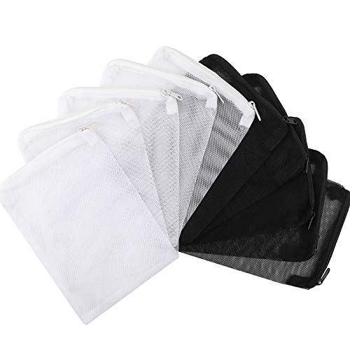 DEPEPE 10pcs 7.8 x 5.9 Inch Aquarium Filter Media Bags with Zipper for Activated Carbon, Biospheres, Ceramic Rings