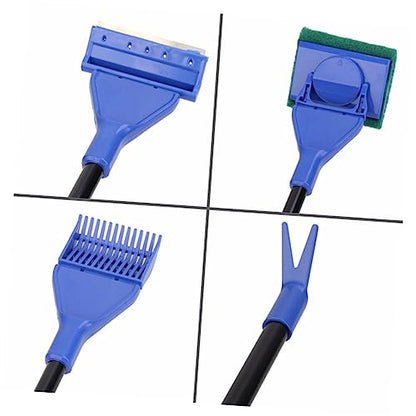 Mipcase Complete Fish Tank Cleaning Tools Set Long Handle Brush Aquascaping Tools Vacuum Cleaner Random Color