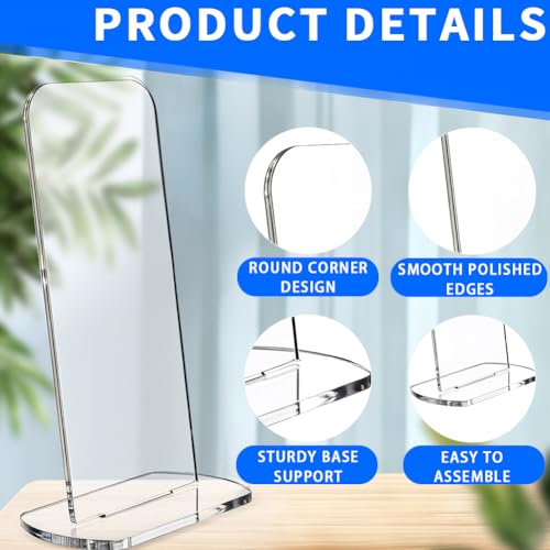 1Pair Boxing Glove Holder Universal Gloves Display Stand Acrylic Vertical Boxing Glove Baseball Gloves Display Holder For Boxing Baseball Enthusiast (Transparent)