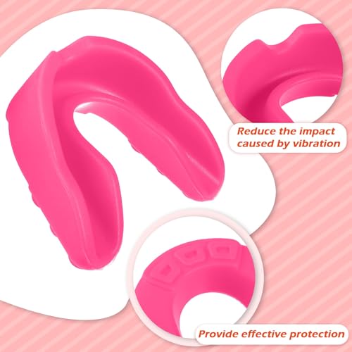 Kathfly 100 Pack Sports Mouth Guard Bulk Athletic Mouthguard Silicone Gum Mouthpiece Teeth Protection for Football Boxing Basketball Hockey Karate Lacrosse Wrestling(Pink) - color: Pink