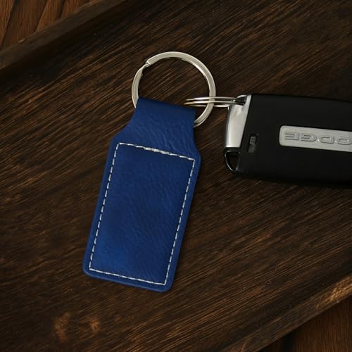 LaserGram Rectangle Keychain, Allah 2, Personalized Engraving Included (Dark Blue) - color: Dark Blue