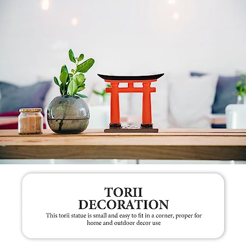 Japanese Torii Gate, Japanese Shinto Altar Shelf Mini Torii Gate Resin Miniature Shrine Japan Decor for Fish Tank Bridge Bonsai Micro Landscape Fairy Garden Decoration