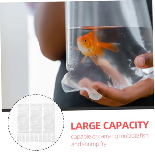 PRETYZOOM 50Pcs Leak Ornamental Fish Packing Bags Heavy Duty Fish Transport Bags for Safe Shipping Stable Material for Live Fish Shrimp Storage