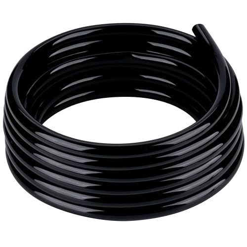 Black Vinyl Tubing 3/8” id - 25 Ft PVC Flexible Plastic Irrigation Hose | Hybrid Hose Transfer Water Air Oil for Pond Fountain Garden, Non-toxic and BPA free - size: ID 3/8 INCH, style: 25 Feet