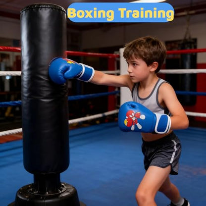 Boxing Gloves for Kids Kids Boxing Gloves Red Blue - color: blue, size: shock boy